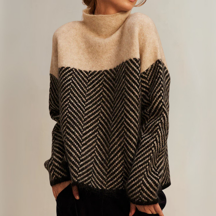 Ivana | Contrast Pattern Sweater