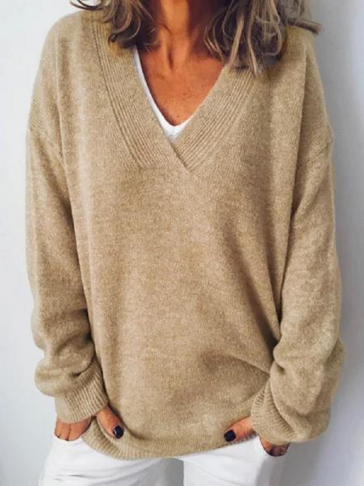 Monika - V-Neck Cashmere Pullover (Copy)