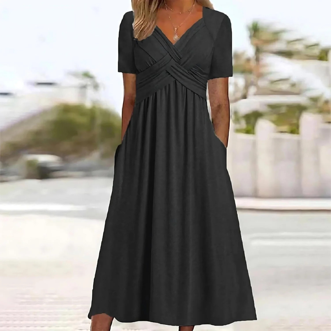 Emily - Elegant Dress with Tummy Coverage