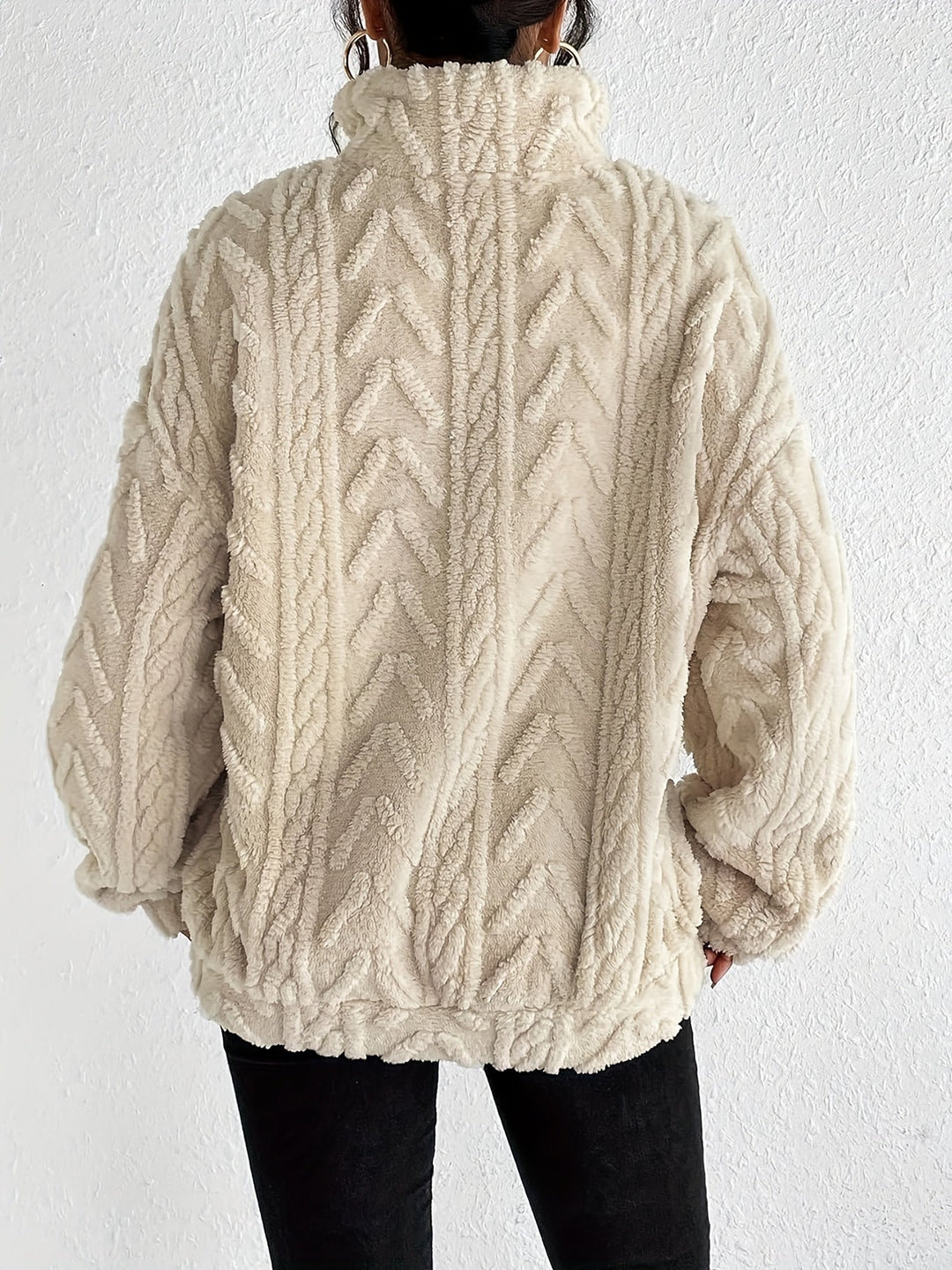 Aila - Fluffy Zip Sweater