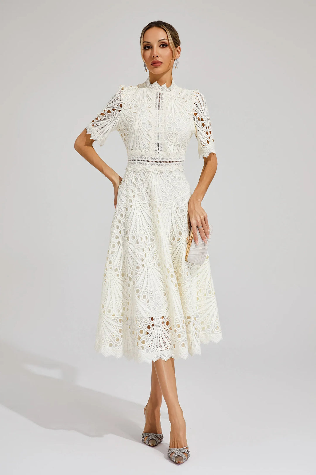 Willow | Women’s Chic Lace Midi Dress