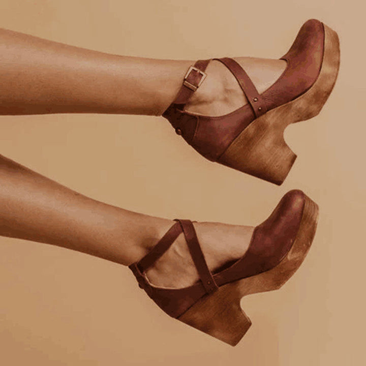 Adrienne | Elegant Women's Wedge Heels with Ankle Strap