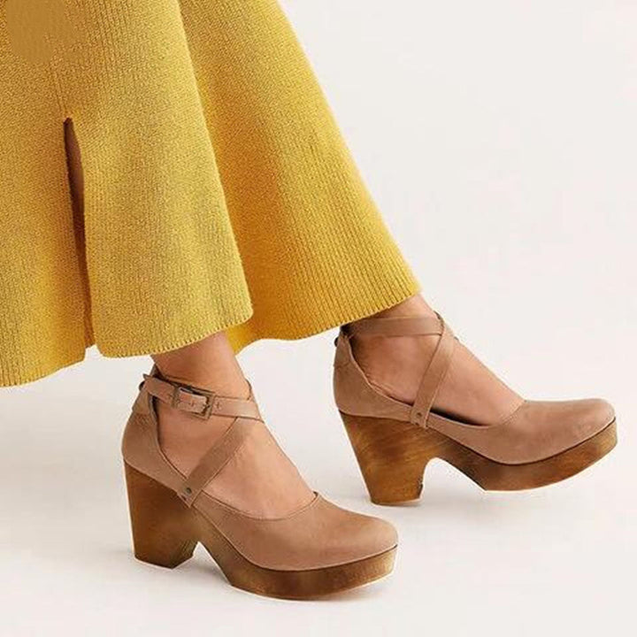 Adrienne | Elegant Women's Wedge Heels with Ankle Strap