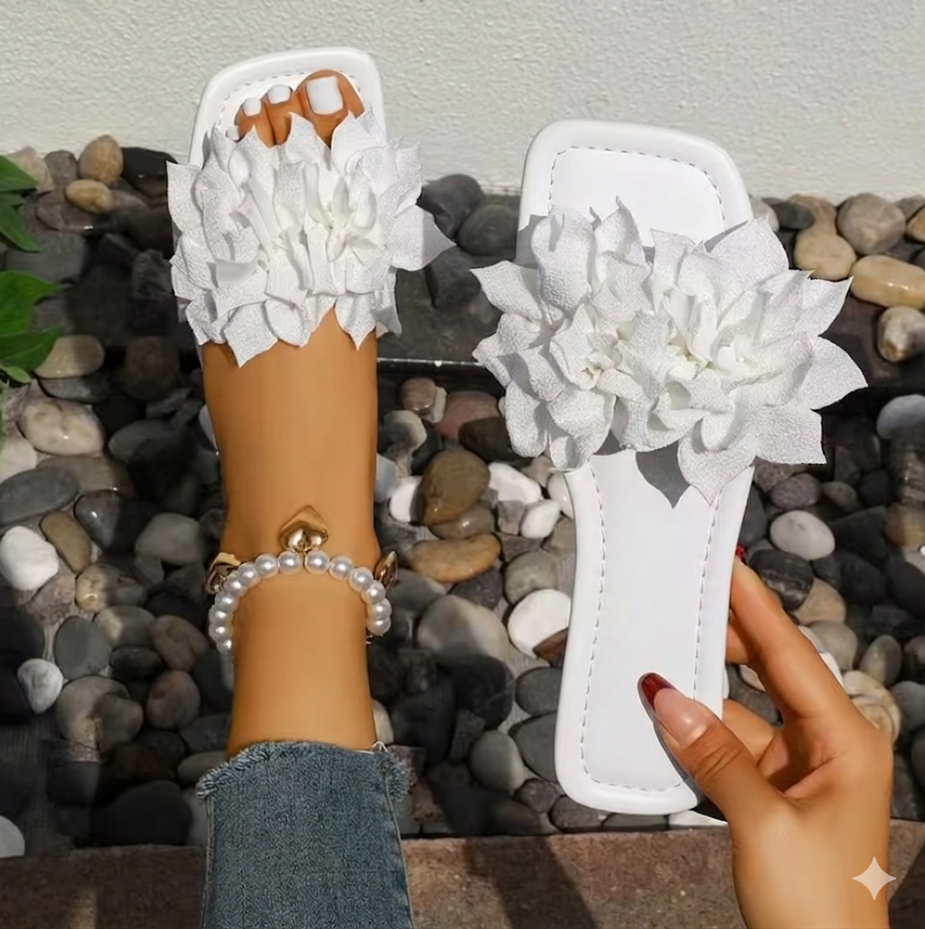 Amara | Women's Summer Flip Flops Square Toe Casual Slip On