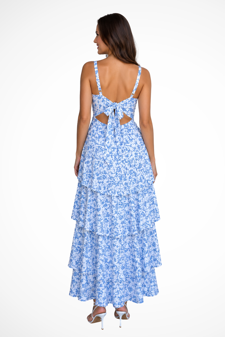 Amelia | Elegant Women's Ruffled Tiered Floral Maxi Dress