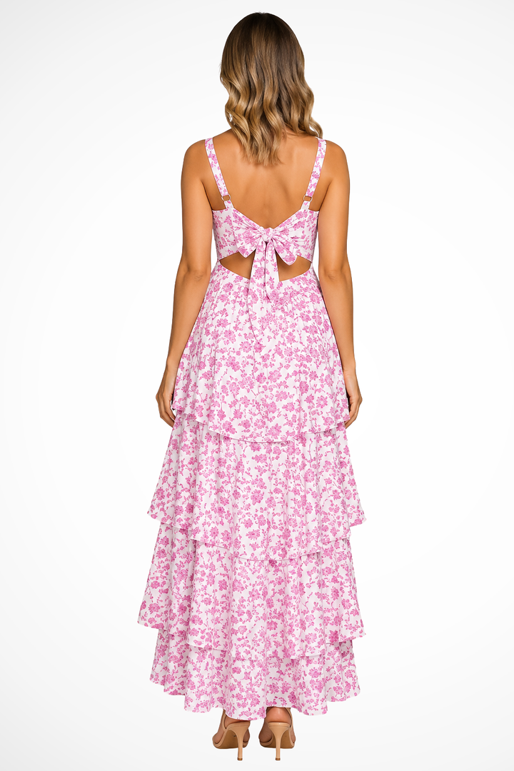 Amelia | Elegant Women's Ruffled Tiered Floral Maxi Dress