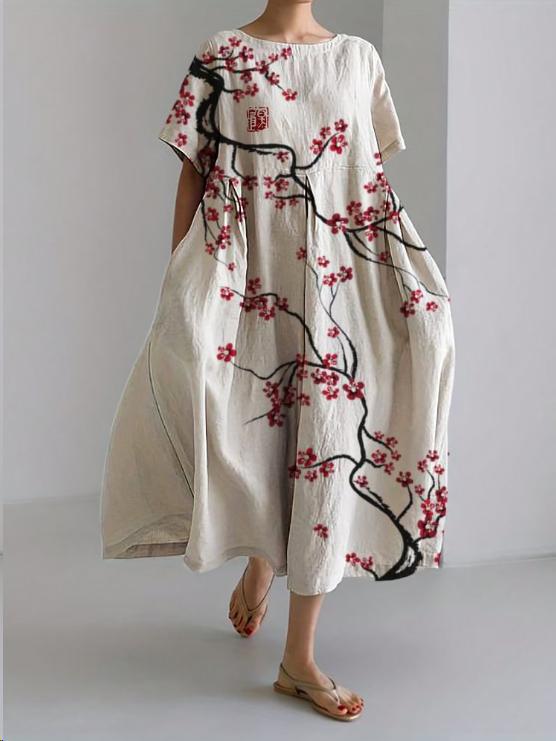 Anya | Women's Floral Maxi Dress Loose Fit