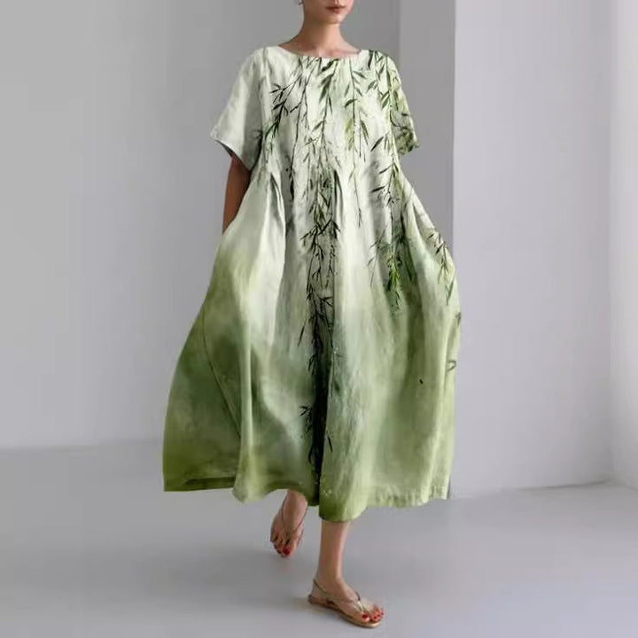 Anya | Women's Floral Maxi Dress Loose Fit