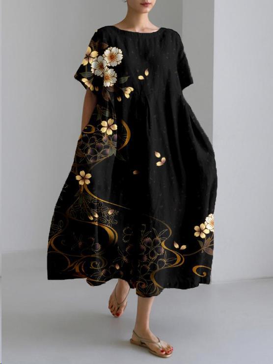 Anya | Women's Floral Maxi Dress Loose Fit