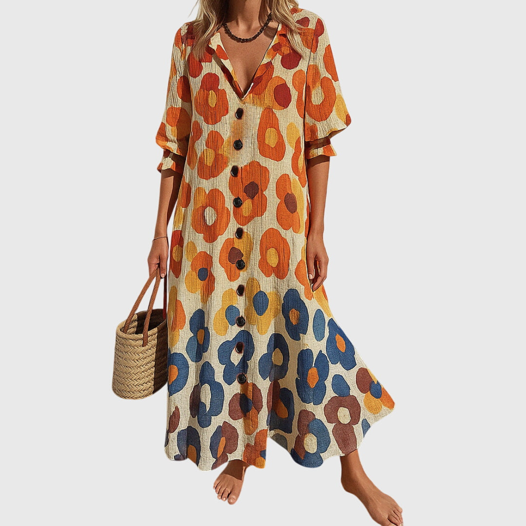 Anya | Women's V-Neck Floral Maxi Dress Wrap