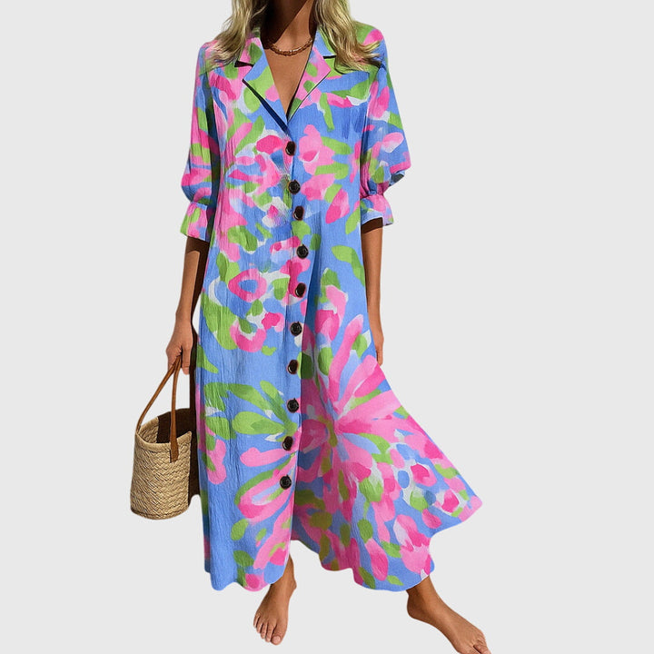 Anya | Women's V-Neck Floral Maxi Dress Wrap