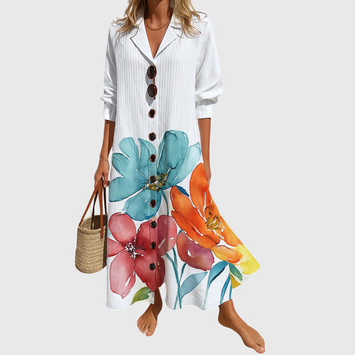 Anya | Women's V-Neck Floral Maxi Dress Wrap