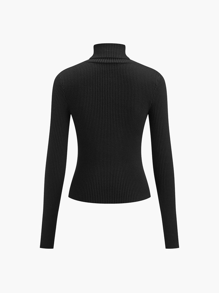 Hailey | Women’s Minimalist Slim Turtleneck Stretch Top