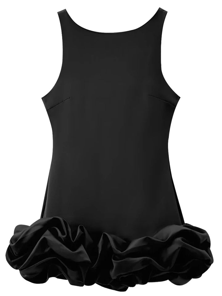 Bianca | Women's Mini Structured Backless Ruffle Cocktail Dress