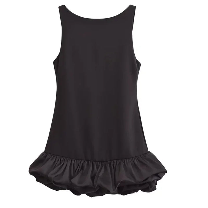 Bianca | Women's Mini Structured Backless Ruffle Cocktail Dress