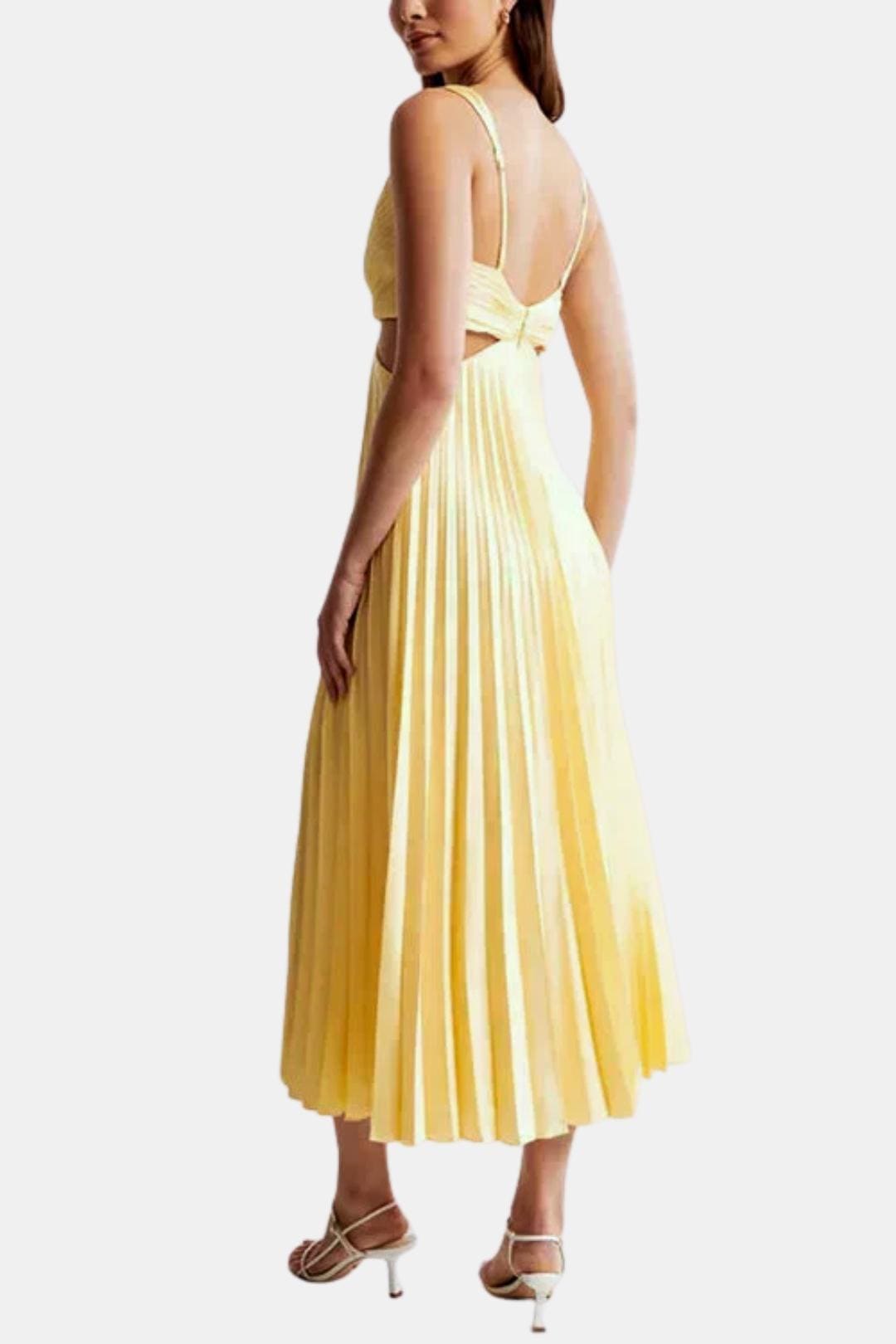 Callie | Elegant Women's V-Neck Pleated Cocktail Dress