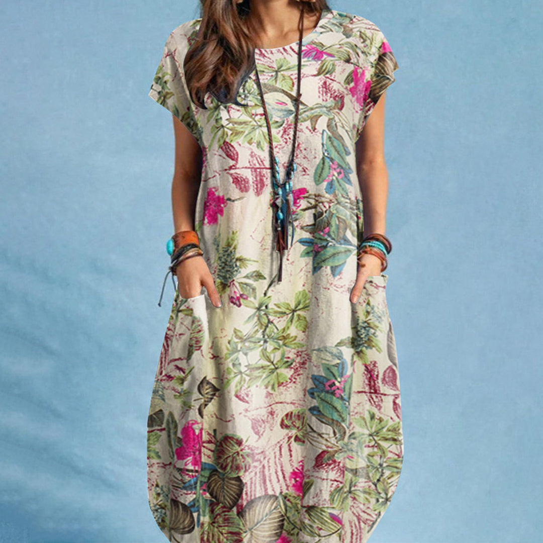 Charlotte | Women's Floral Midi Dress A-Line