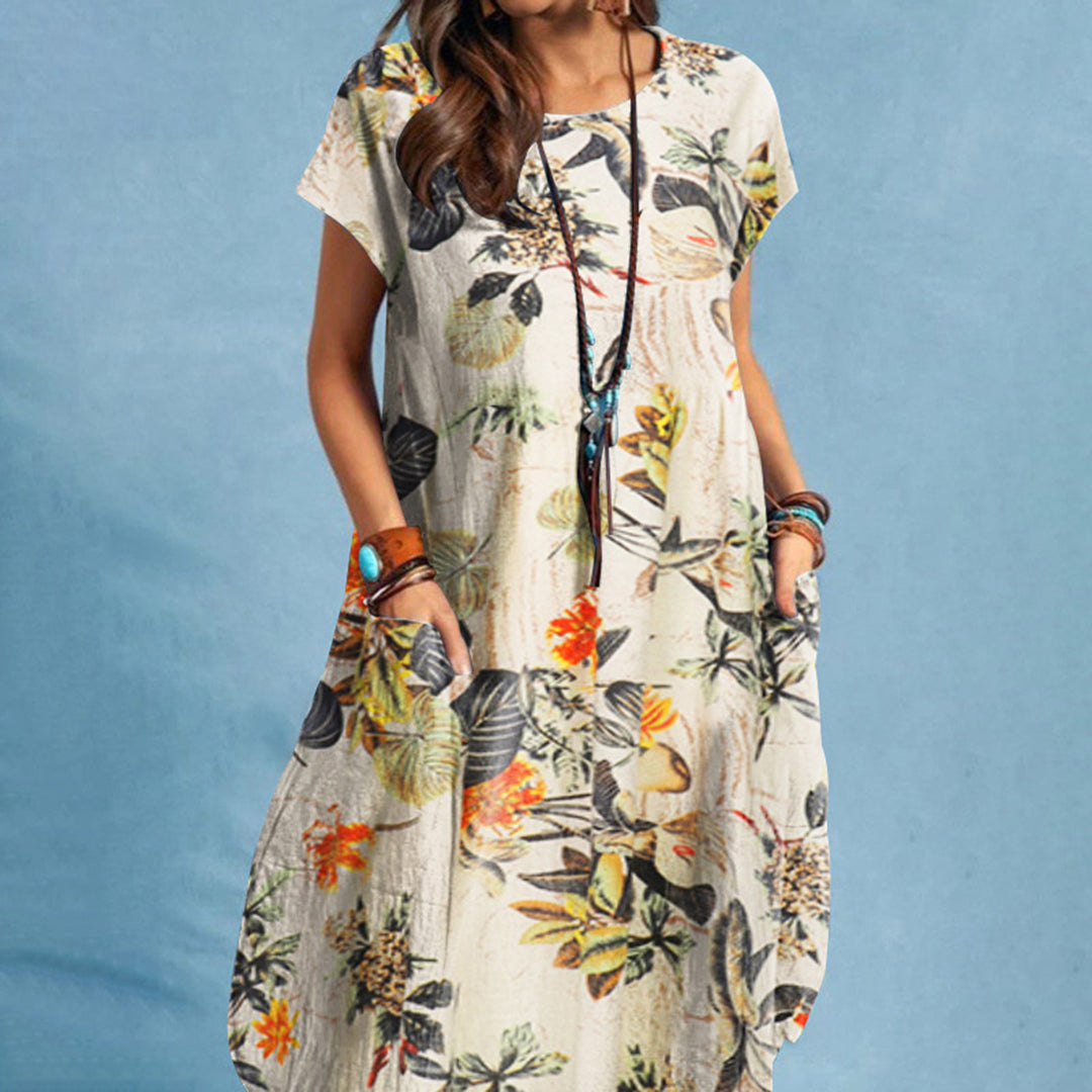 Charlotte | Women's Floral Midi Dress A-Line