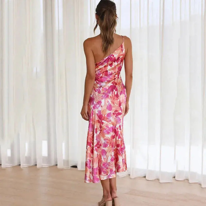 Chloe | Women's Asymmetrical One-Shoulder Floral Maxi Dress