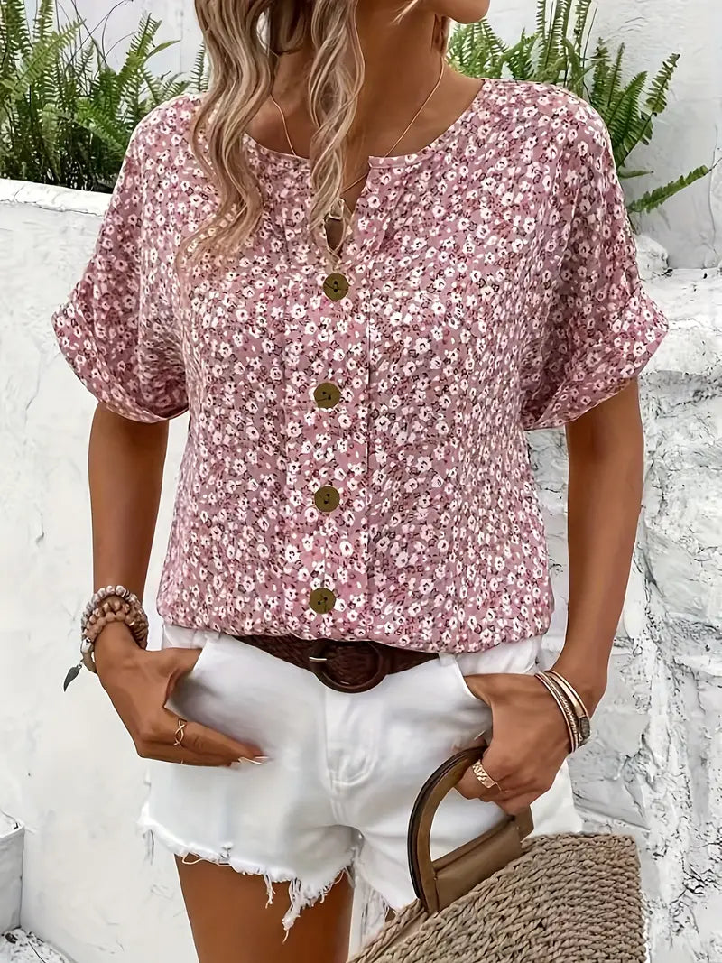 Clara | Women's Loose Fit Floral Print Blouse