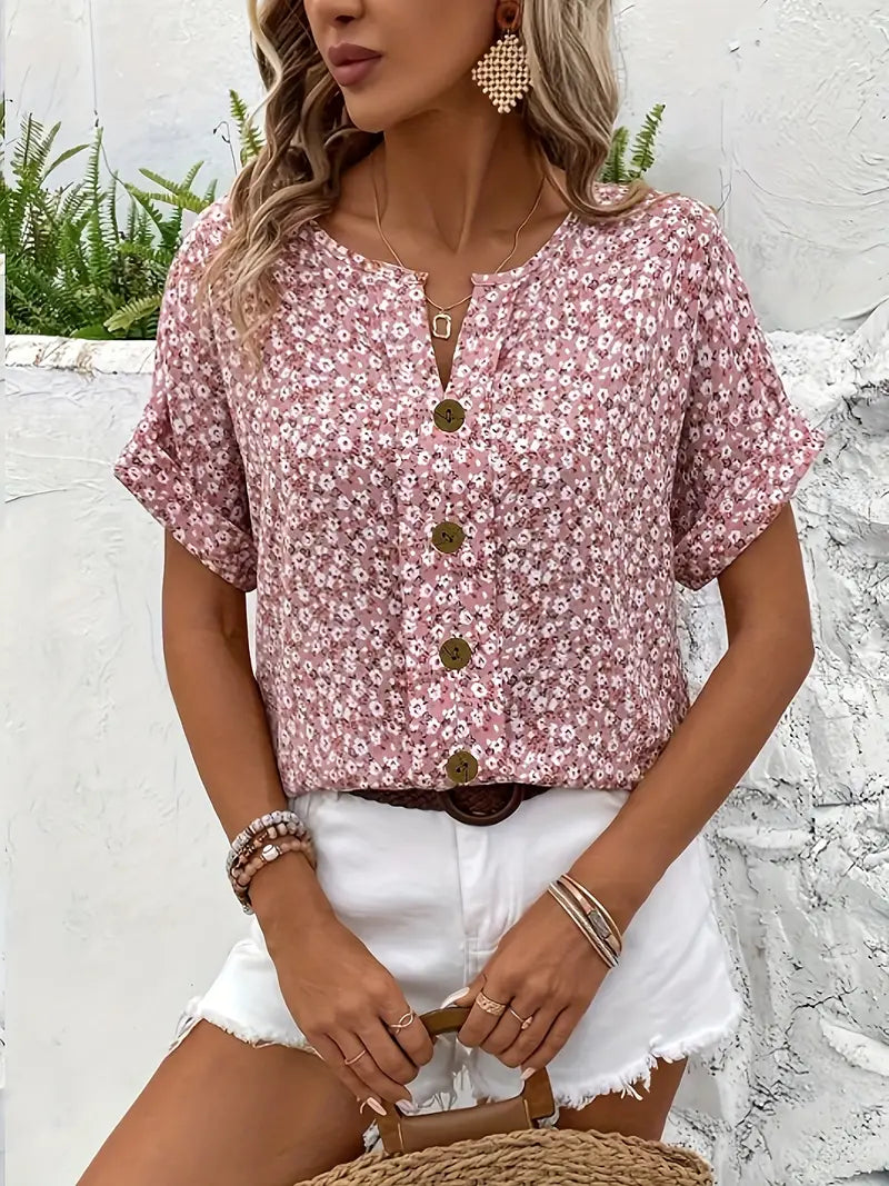 Clara | Women's Loose Fit Floral Print Blouse