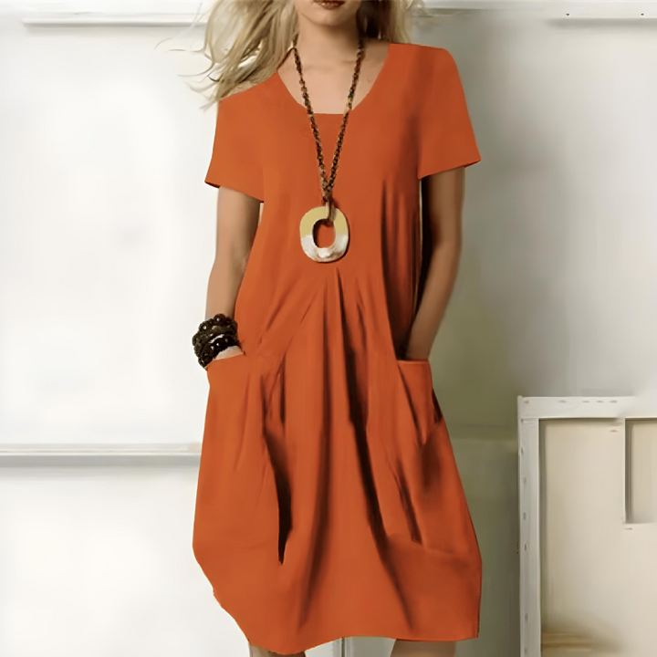 Clarissa | Women's Casual Short Sleeve Mini Sundress