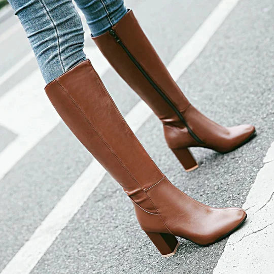 Claire | Women’s Knee-High Heeled Boots