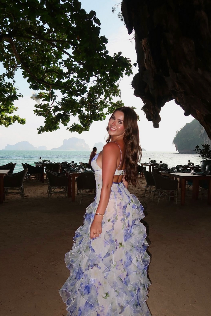 Taylor | Women Summer Floral Cut-Out Maxi Dress