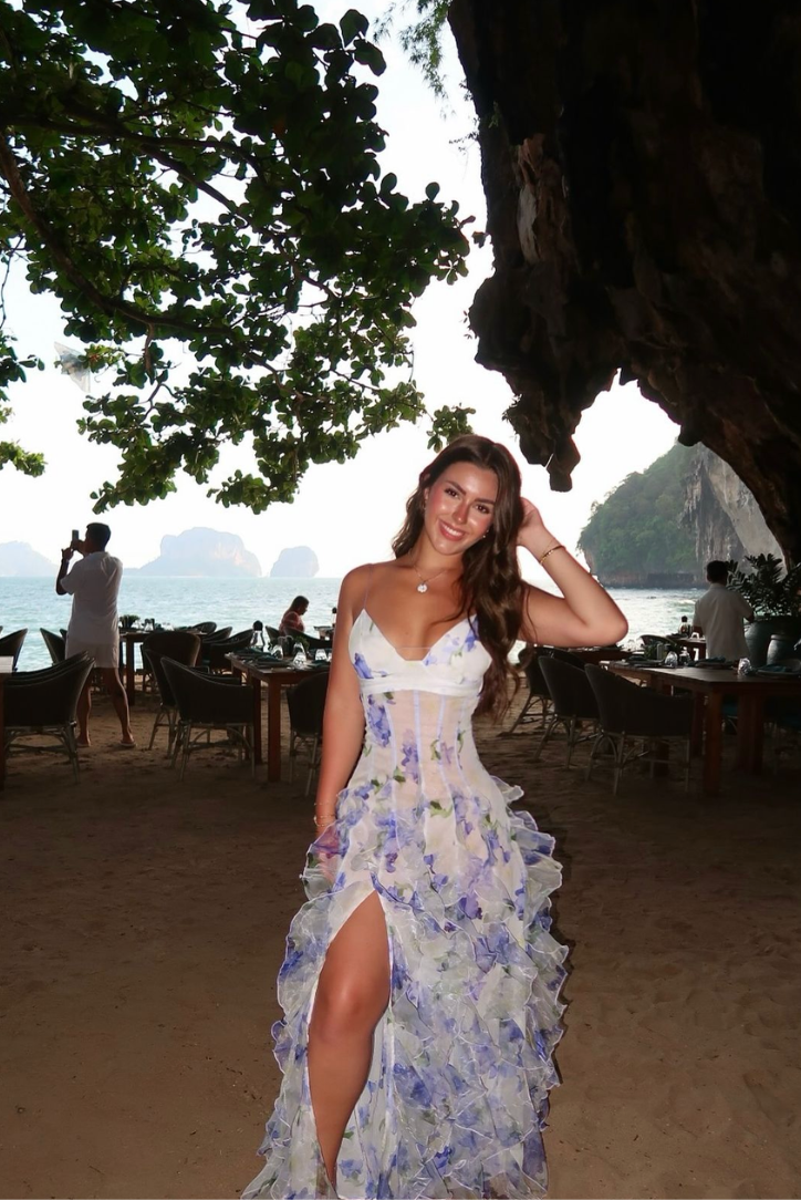 Taylor | Women Summer Floral Cut-Out Maxi Dress