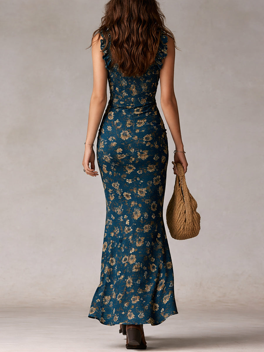 Elena | Women's Summer Boho Floral Maxi Dress