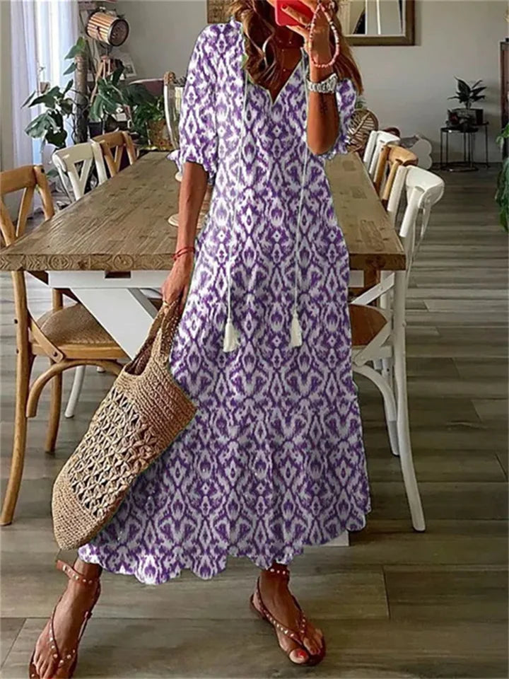 Elena | Women's Beach Floral Maxi Dress Summer