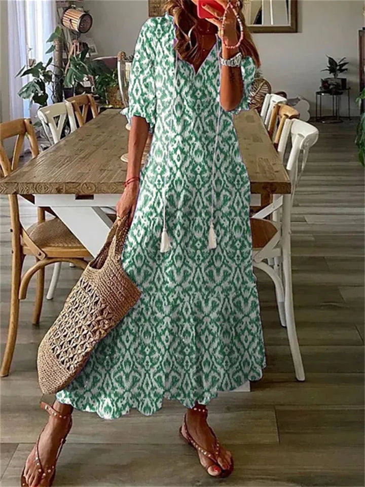 Elena | Women's Beach Floral Maxi Dress Summer