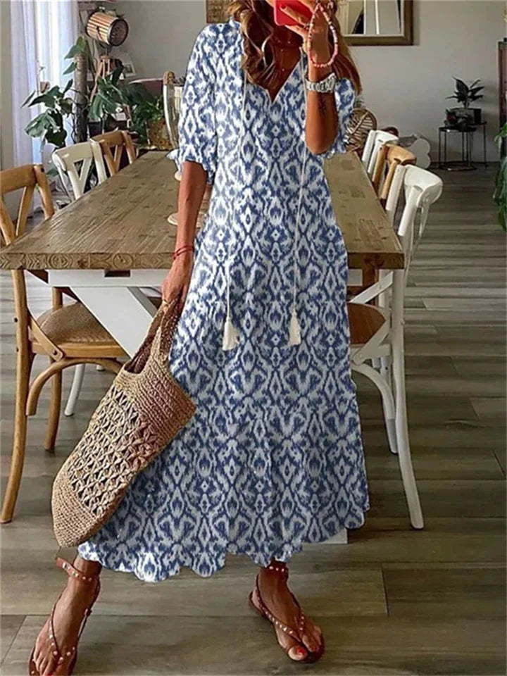 Elena | Women's Beach Floral Maxi Dress Summer