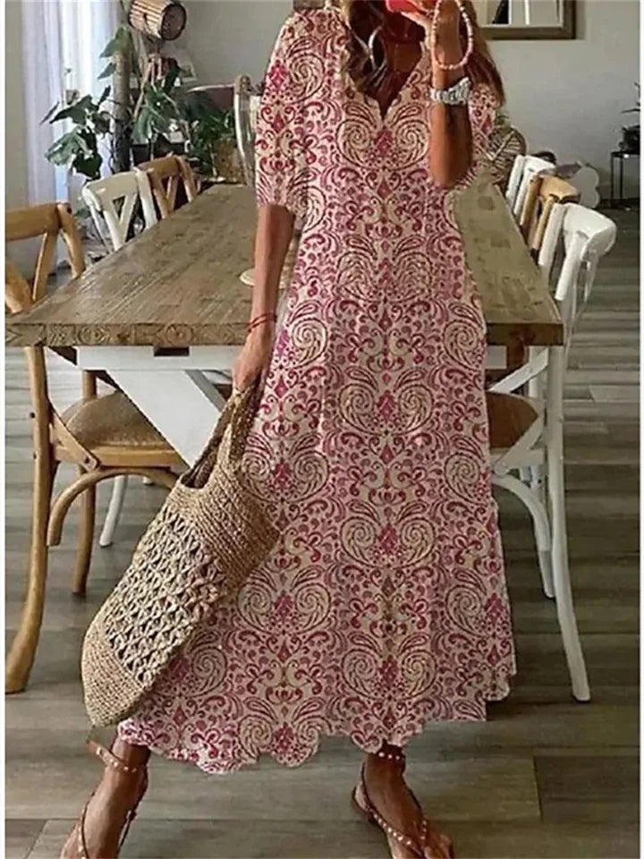 Elena | Women's Beach Floral Maxi Dress Summer