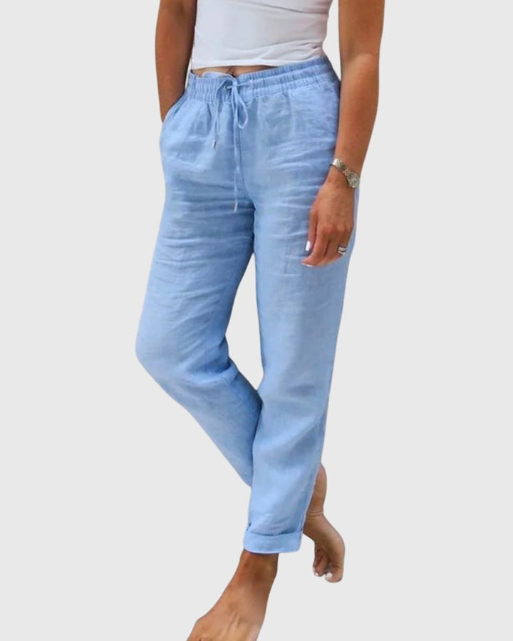 Eliza | Relaxed Women's Summer Pants Elastic Waistband