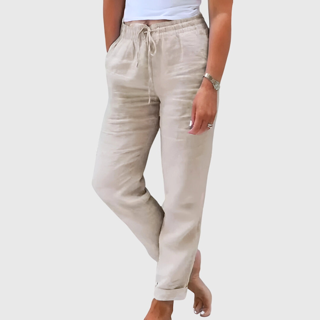 Eliza | Relaxed Women's Summer Pants Elastic Waistband
