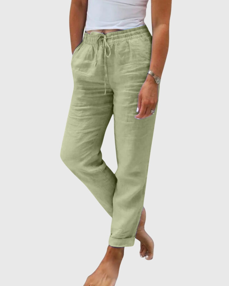 Eliza | Relaxed Women's Summer Pants Elastic Waistband