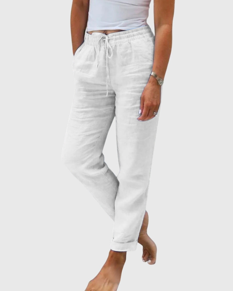 Eliza | Relaxed Women's Summer Pants Elastic Waistband