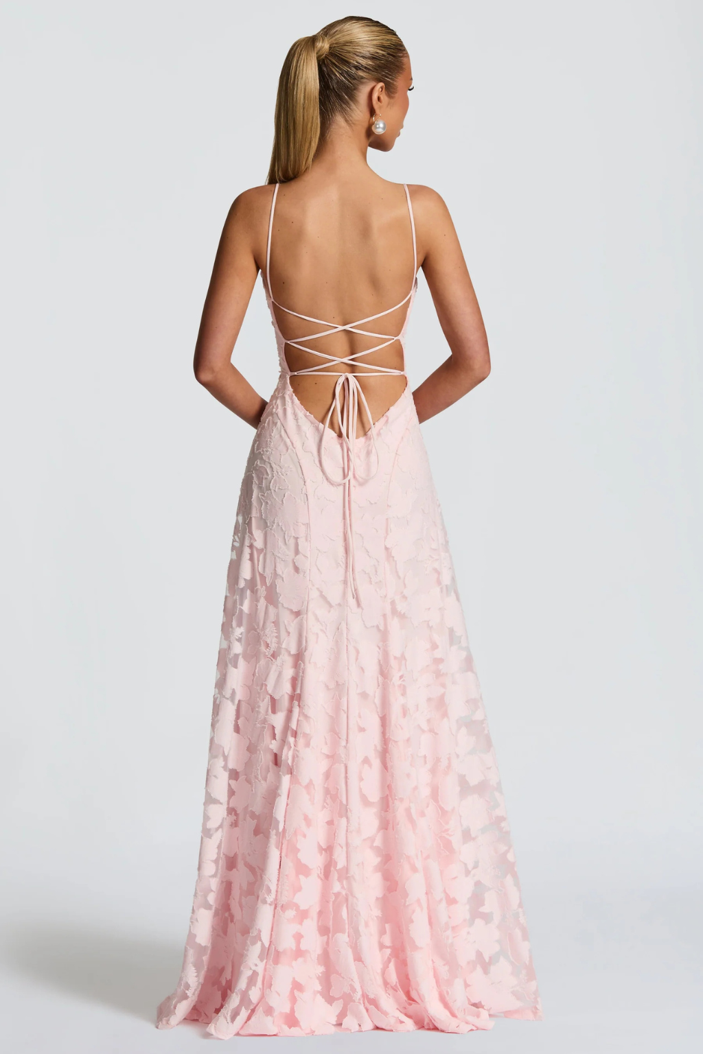 Emmiline | Women's Floral Brocade Cami Strap Wedding Guest Maxi Dress