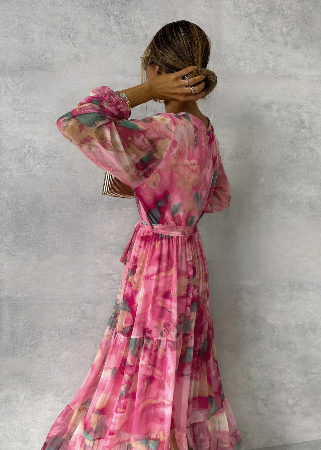 Freya | Women's Pleated Floral Maxi Dress
