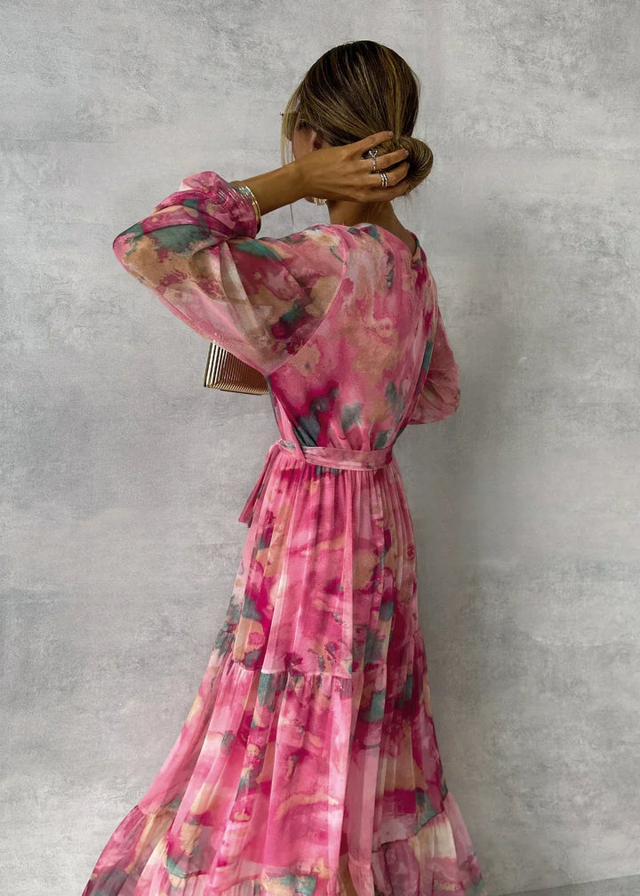 Freya | Women's Pleated Floral Maxi Dress