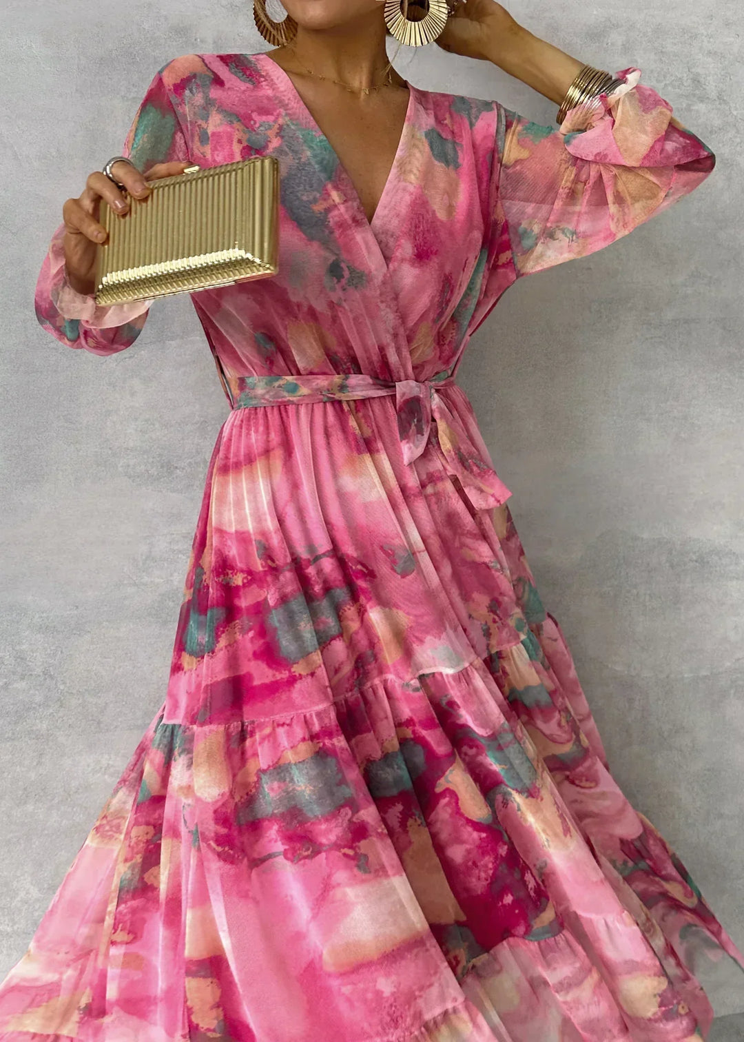 Freya | Women's Pleated Floral Maxi Dress