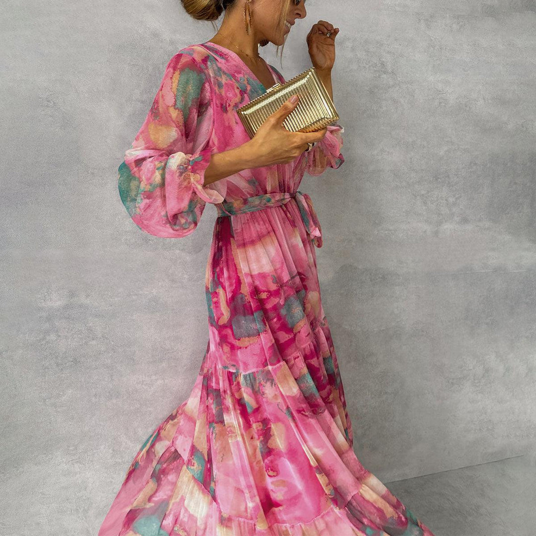 Freya | Women's Pleated Floral Maxi Dress