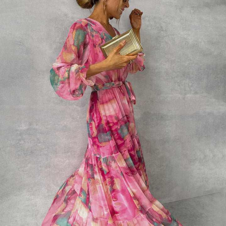 Freya | Women's Pleated Floral Maxi Dress