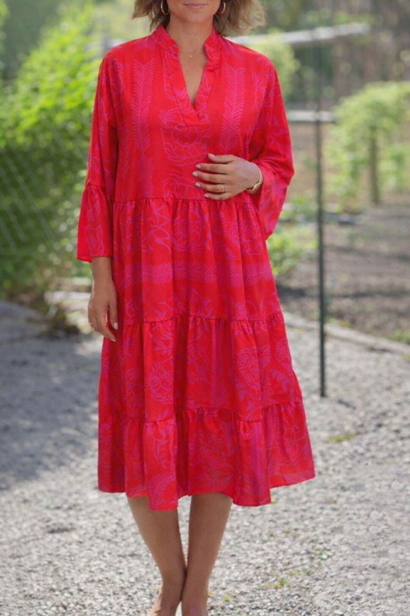 Hazel | Women's Loose Fit Boho Midi Sundress