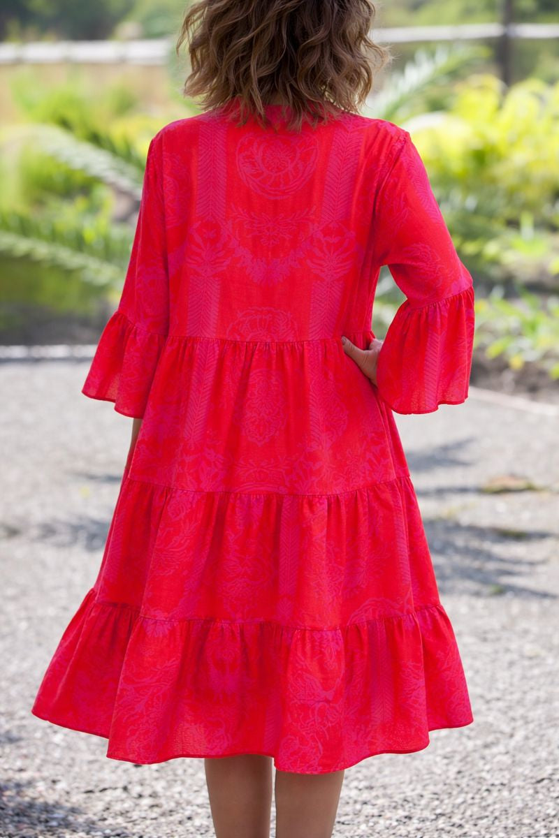 Hazel | Women's Loose Fit Boho Midi Sundress