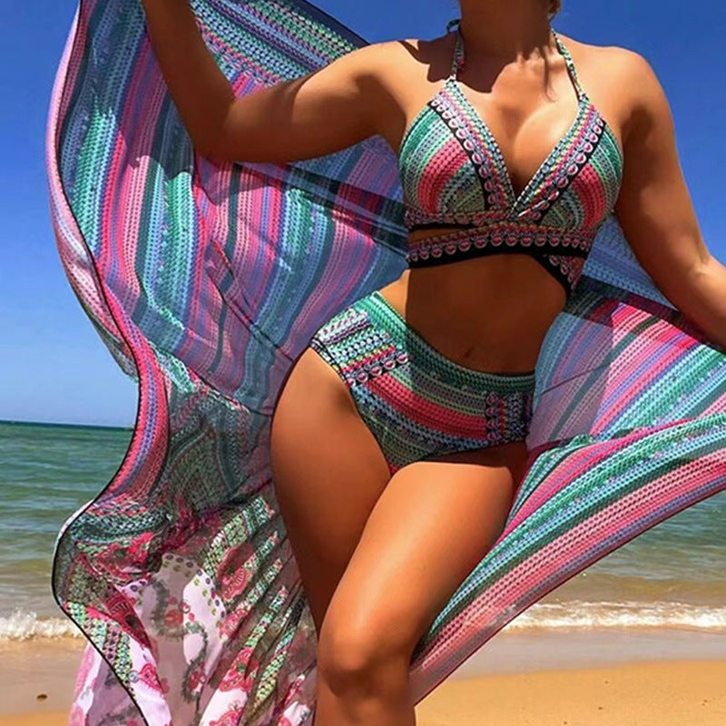 Isabella | Women's Three Piece Bikini Set with Cover Up