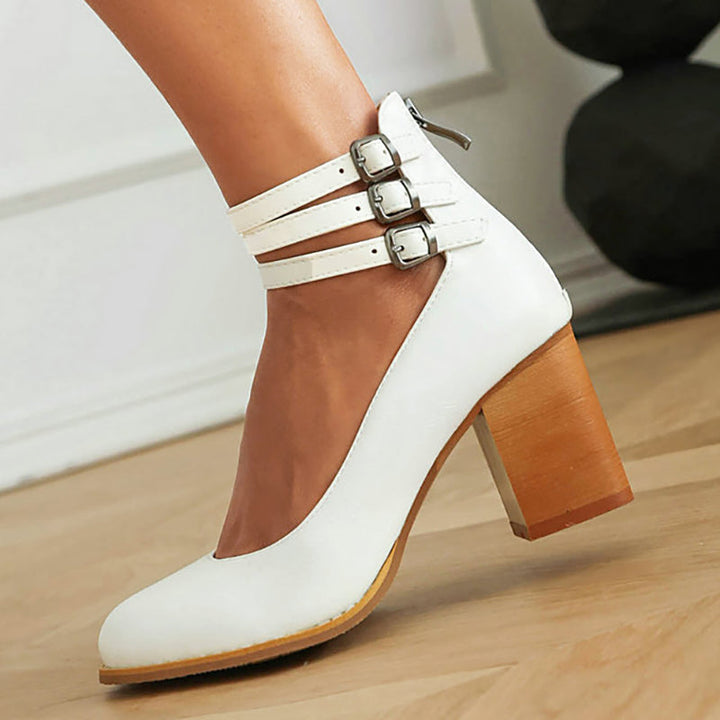 Julianne | Stylish Women's Sandals with Ankle Strap and Thick Heel
