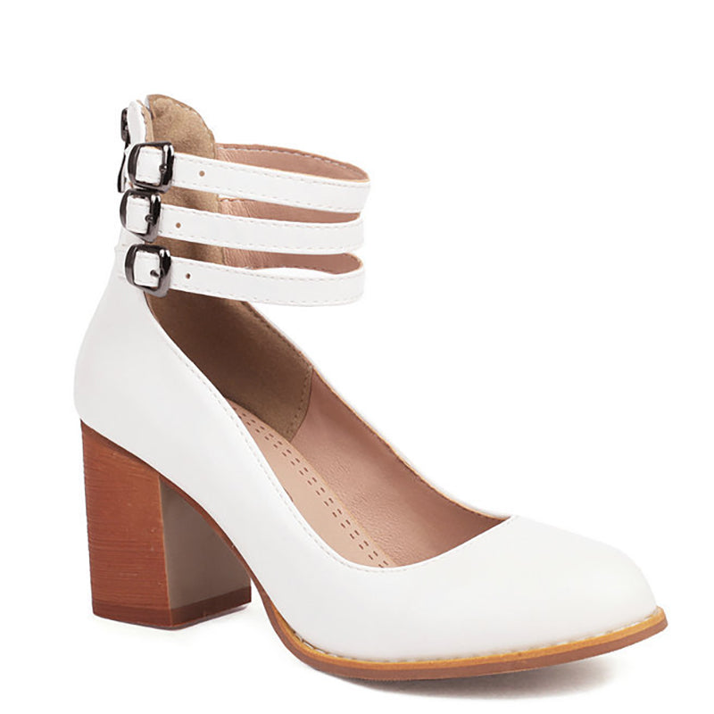 Julianne | Stylish Women's Sandals with Ankle Strap and Thick Heel