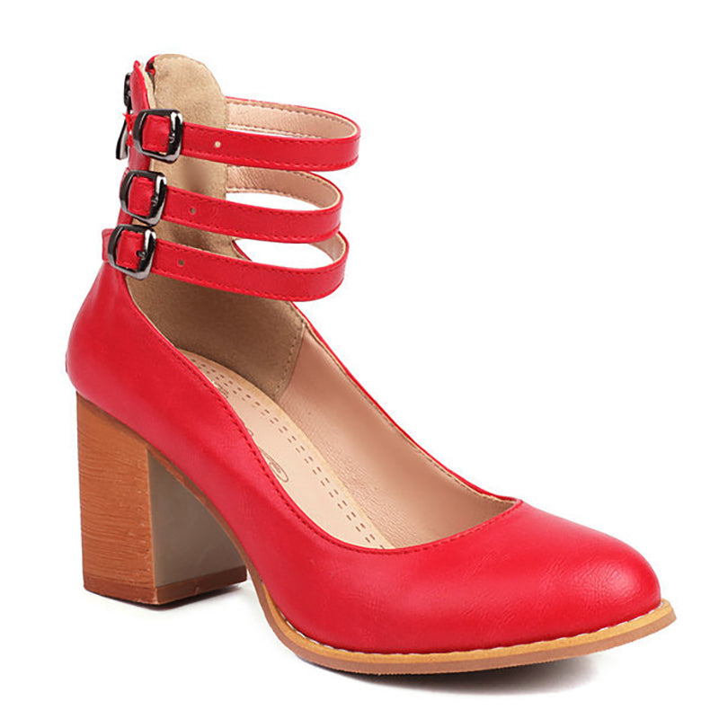 Julianne | Stylish Women's Sandals with Ankle Strap and Thick Heel